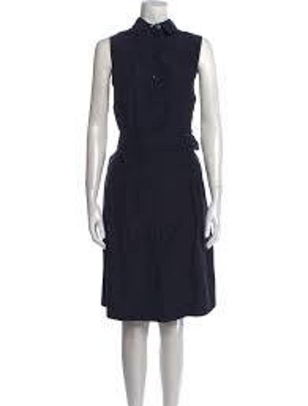 4/ S sleeveless Armani shirtdress button-front belt LBD Short Luxury Designer